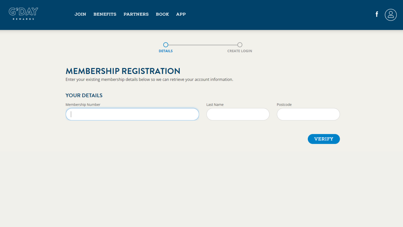 How to register a password for G'day Rewards G'day Rewards